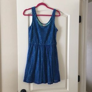 Blue lace dress